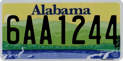 AL license plate 6AA1244