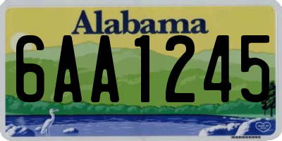 AL license plate 6AA1245