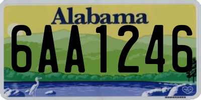 AL license plate 6AA1246