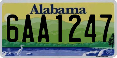 AL license plate 6AA1247