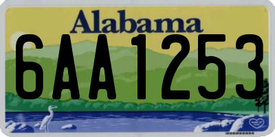 AL license plate 6AA1253