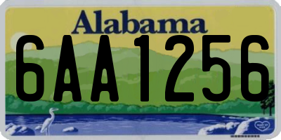 AL license plate 6AA1256
