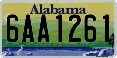 AL license plate 6AA1261