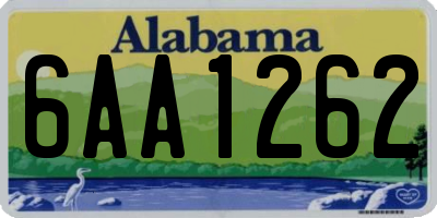 AL license plate 6AA1262