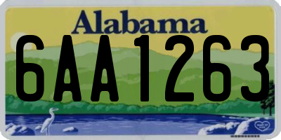 AL license plate 6AA1263