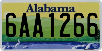 AL license plate 6AA1266