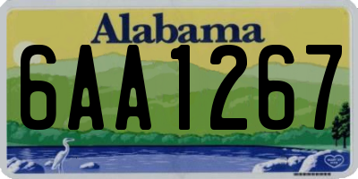 AL license plate 6AA1267