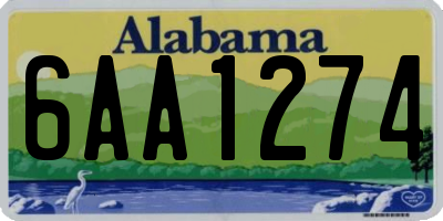 AL license plate 6AA1274