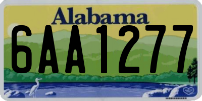AL license plate 6AA1277