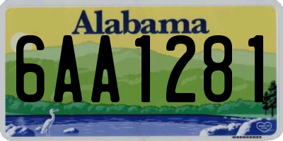 AL license plate 6AA1281