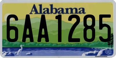 AL license plate 6AA1285