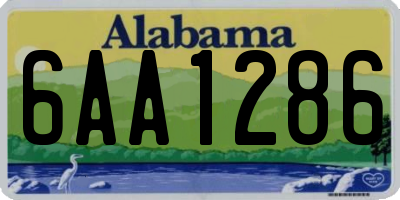 AL license plate 6AA1286