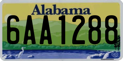AL license plate 6AA1288
