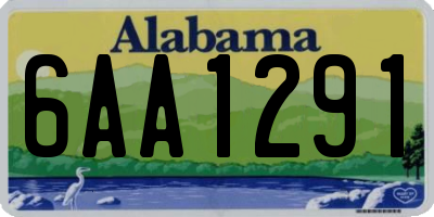 AL license plate 6AA1291