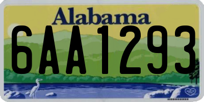 AL license plate 6AA1293