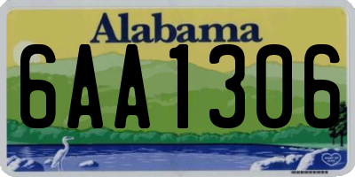 AL license plate 6AA1306