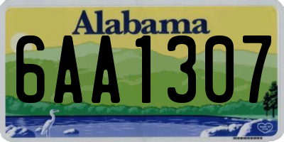 AL license plate 6AA1307