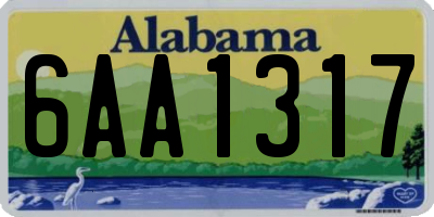AL license plate 6AA1317