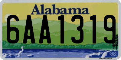 AL license plate 6AA1319