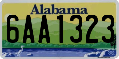 AL license plate 6AA1323