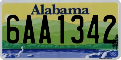 AL license plate 6AA1342