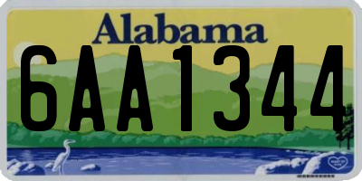 AL license plate 6AA1344