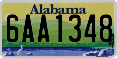AL license plate 6AA1348