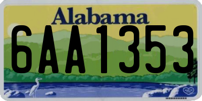 AL license plate 6AA1353