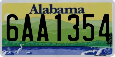 AL license plate 6AA1354