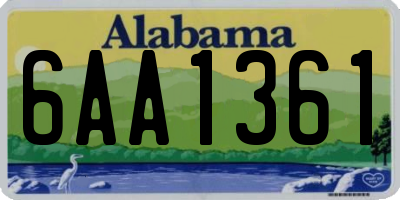 AL license plate 6AA1361