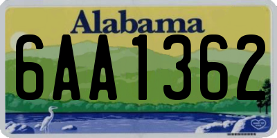 AL license plate 6AA1362