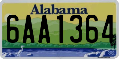 AL license plate 6AA1364