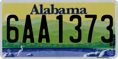 AL license plate 6AA1373