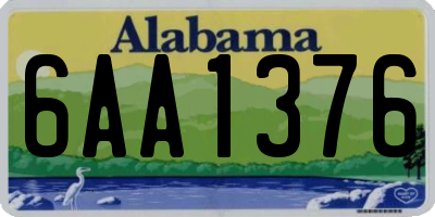 AL license plate 6AA1376