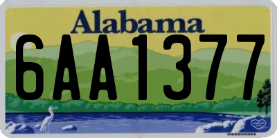 AL license plate 6AA1377