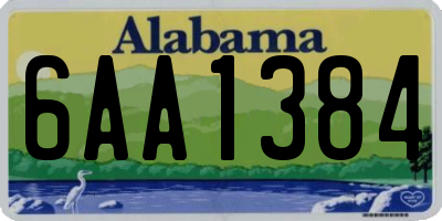 AL license plate 6AA1384