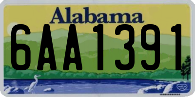 AL license plate 6AA1391