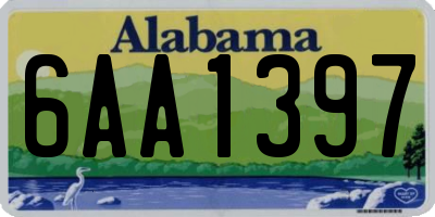 AL license plate 6AA1397