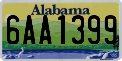 AL license plate 6AA1399