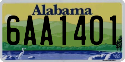 AL license plate 6AA1401