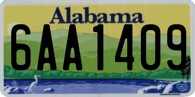 AL license plate 6AA1409