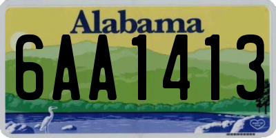 AL license plate 6AA1413
