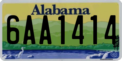 AL license plate 6AA1414