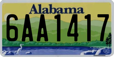 AL license plate 6AA1417