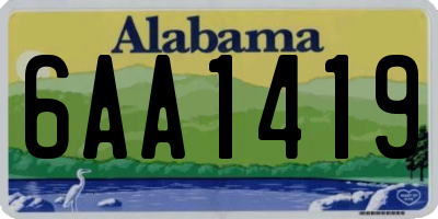 AL license plate 6AA1419
