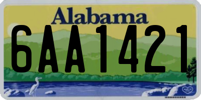 AL license plate 6AA1421