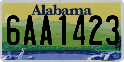 AL license plate 6AA1423