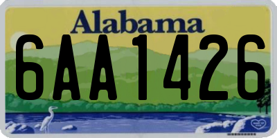 AL license plate 6AA1426
