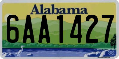 AL license plate 6AA1427