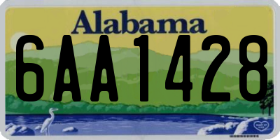 AL license plate 6AA1428